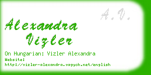 alexandra vizler business card